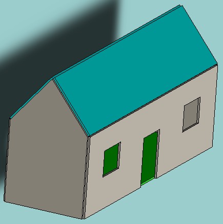 Maison avec toiture ouverture