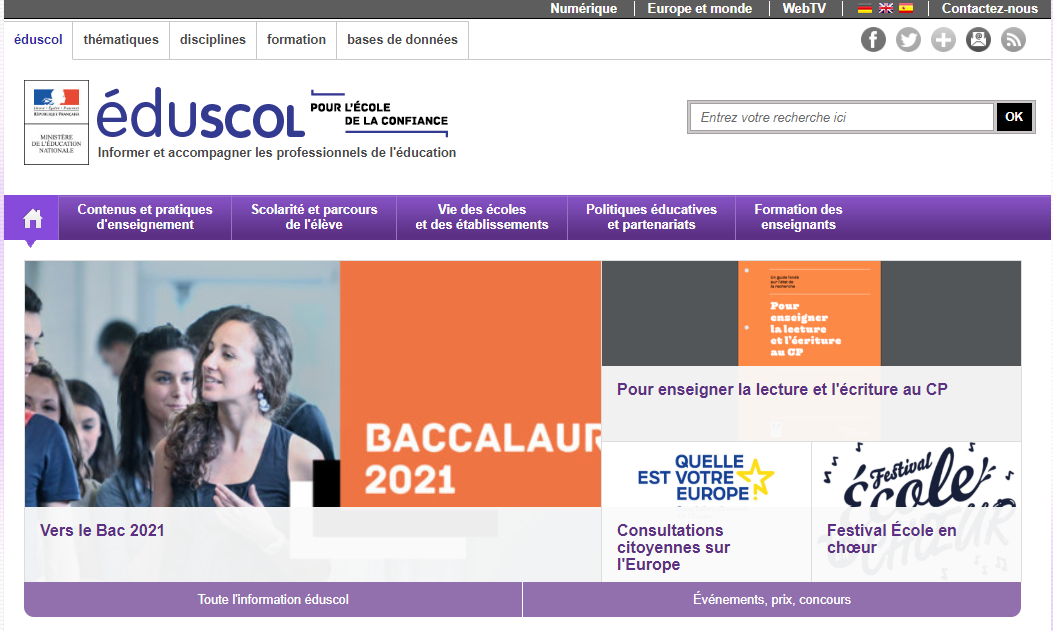 PAGE ACCUEIL EDUSCOL